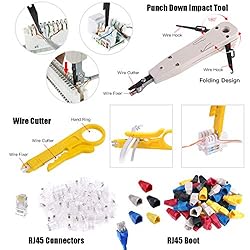 Hilitchi 108 Pcs Network Tool Kit Includes Portable