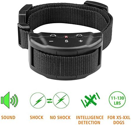 Petiner Bark Collar 2018 UPGRADED No Bark Collars Dog Bark Collar Anti Bark Training Collar Bark Shock Collar Bark Control Collar for Small Medium Large Dog 11-130LBS with 2 Mode 7 Sensitivity Levels