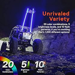 True MODS 2pc 6ft Spiral LED Whip Lights for UTV