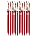Tripmas Ultralight Aluminum Tent Stakes Rhombic Tent Pegs with Pouch, Red (Pack of 10)