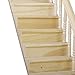 Lowpricenice Pre-Assembled Wooden Staircase Stair Stringer Step with Right Handrail Dollhouse Furniture