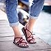 Plaka Palm Leaf Flat Summer Sandals for Women | Perfect for the Beach Walking & Dressy Occasions | Sangria | Size 9
