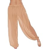 Indian Trendy 39" Chiffon Both Leg Slit Harem Yoga Pants Belly Dance Pantaloons Aladdin Jenie Hippie