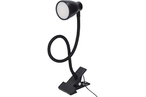 On Desk Lamp, 5W 24LEDs 10 Adjustable Brightness 3 Color Temperature USB Powered Flexible Gooseneck, with Metal Clamp and Foa