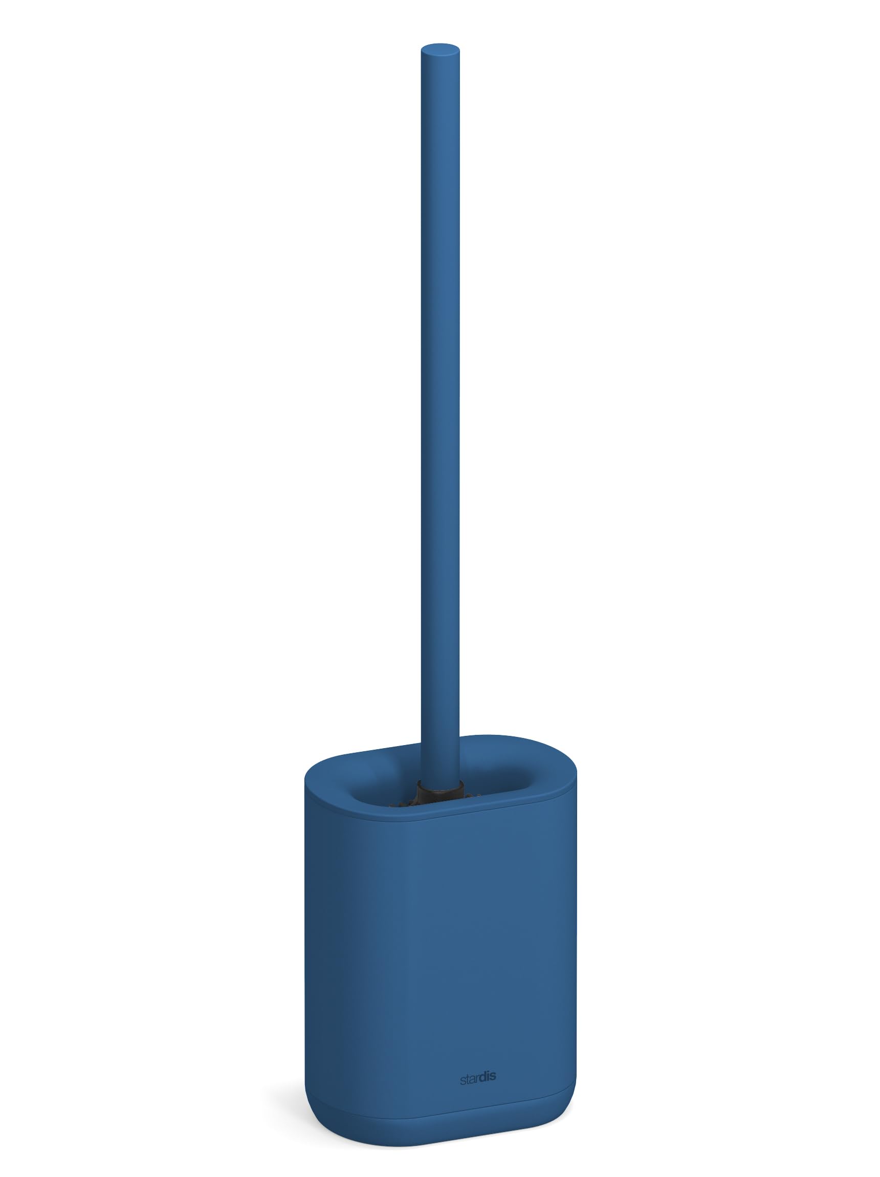 stardis Pure Toilet Brush Matte Silicone Toilet Brush Compact Antibacterial Brush Set (Prussian Blue)