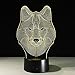 Wolf Night Lights for Kids,3D Night Lamp, Children Toys for Boys, 7 LED Colors Changing Lighting, Touch USB Charge Table Desk Bedroom Decoration, Cool Gifts Ideas Birthday Xmas for Baby Girl Friends