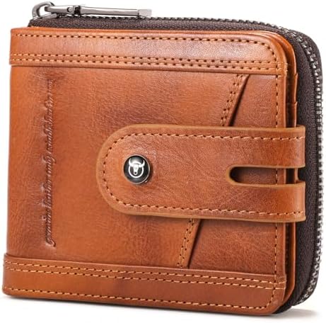 Amazon.com: MING CLAN Leather RFID Blocking Bifold Wallet For Men