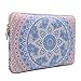 MOSISO Mandala Sleeve Bag with Small Case Compatible with 13-13.3 inch Laptop, Pure Light Pink & Pure Light Blue