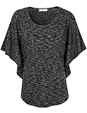 Timeson Women's Scoop Neck Short Sleeve T-Shirt Drape Dolman Top