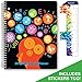 Dated Middle School or High School Student Planner for Academic Year 2019-2020 (Matrix Style - 7 - Subjects Cover) - Bonus Ruler/Bookmark and Planning Stickers