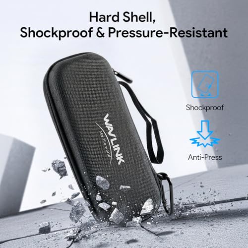 WAVLINK Funda rígida de EVA con Cremallera para Carcasa SSD, Compatible con WL-UTE50, WL-UTE51, WL-ST401C y WL-ST406C, Funda de Viaje, Funda Protectora y Bolsa de Almacenamiento
