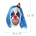 Hyaline&Dora Halloween Creepy Clown Mask with Yellow Hair for Adults,Halloween Costume Party Props Masks (Blue)