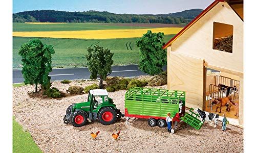 siku 2875, Viehanhänger inkl. 2 Holstein-Kühen, 1:32, Metall/Kunststoff, Grün, Viele Funktionen – Bild 8
