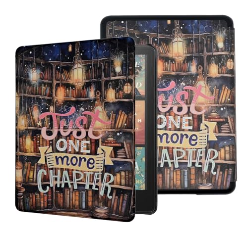 Case for Kindle Paperwhite 12th Gen 2024. Kindle Colorsoft Signature Edition, Lightweight PU Leather Rotating Stand Protective Soft Cover, Just One More Chapter