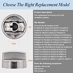811195 Wolf Hood Knob Compatible with Sub-Zero Wolf