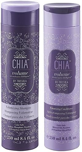 Chia Shampoo - Trissola CHIA Volumizing Shampoo + Conditioner 8.4 oz