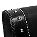 Triclicks Motorcycle Bag Black PU Leather Motorbike Front Rear Fork Tool Bag Handlebar Bags Luggage Saddlebag for Yamaha Honda Kawasaki Suzuki Ducati Harley Davidson Sportster (Type 5)