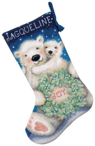 Dimensions Needlecrafts Needlepoint, Polar Bear Joy Stocking