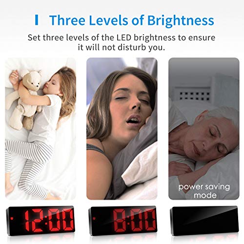 meross LED Digital Alarm Clock, Simple Design Desk Clock with Easy to Read Large Numbers