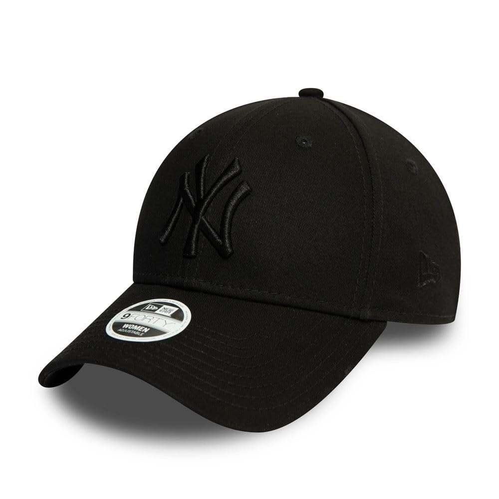 New Era New York Yankees MLB League Essential Tonal Black 9Forty Adjustable Women Cap — image 1