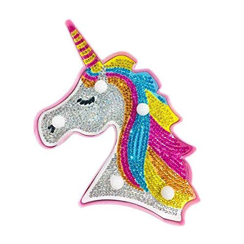 Diamond Painting Unicorn with LED Lights DIY Special Shaped Full Drill Crystal Diamond Drawing Bedside Lamp for Home Decoration or Christmas Gifts-6x6inch (Unicorn A) - Thumbnail 3