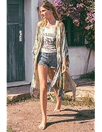 Traje de baño para dama Beach Cover ups Kimono Cardigan con estampado floral