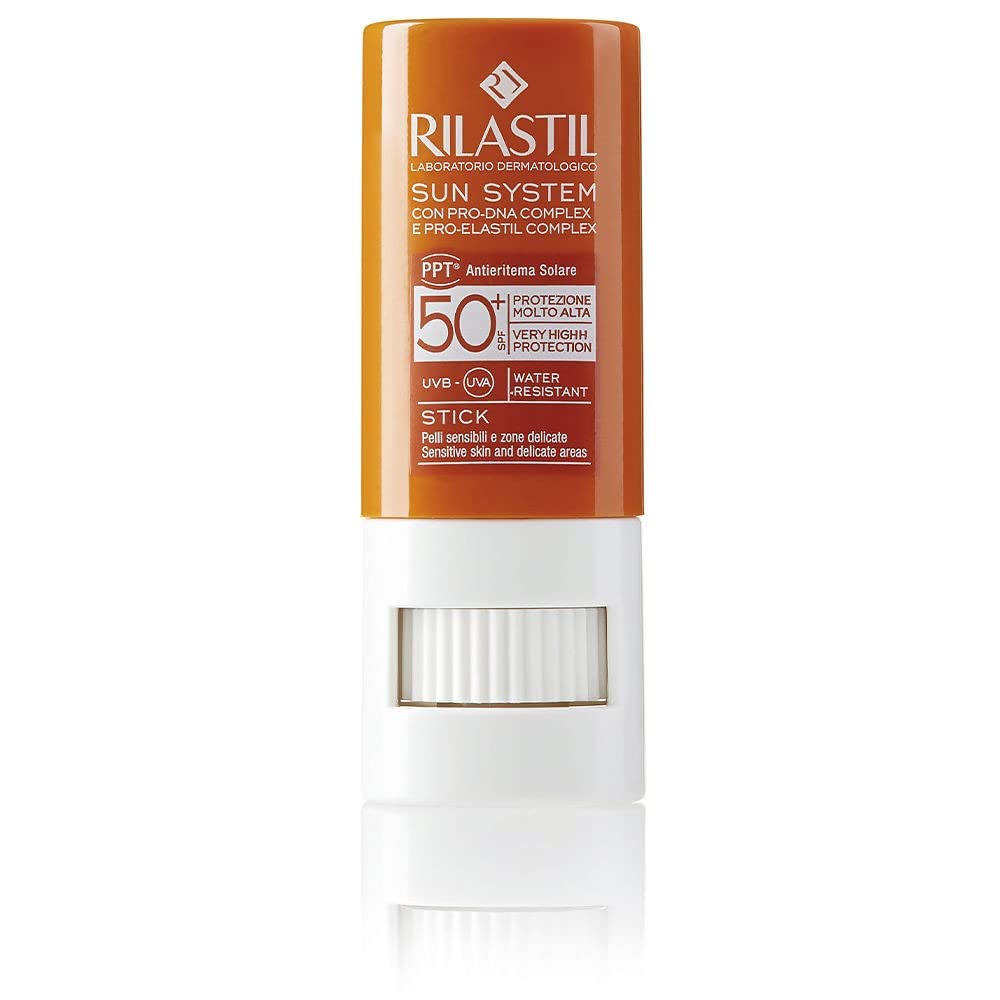 Rilastil Sun System - Stick Transparente SPF50+ Protezione Solare Viso, 8.5ml