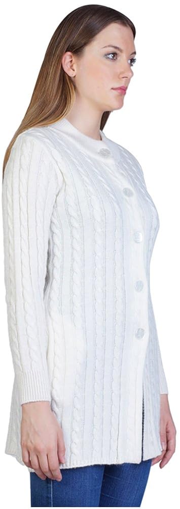 montrex acro wool winter long coat for women, girls (white)