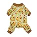 Fitwarm Pizza Pet Clothes for Dog Pajamas Cat PJS Jumpsuits Shirts Medium