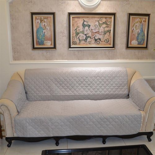 BADASS SHARKS Sofa Protector Cover Water Resistant Quilted Furniture Protector Snag Resistant & Soil Resistant (3seat Cover Grey)