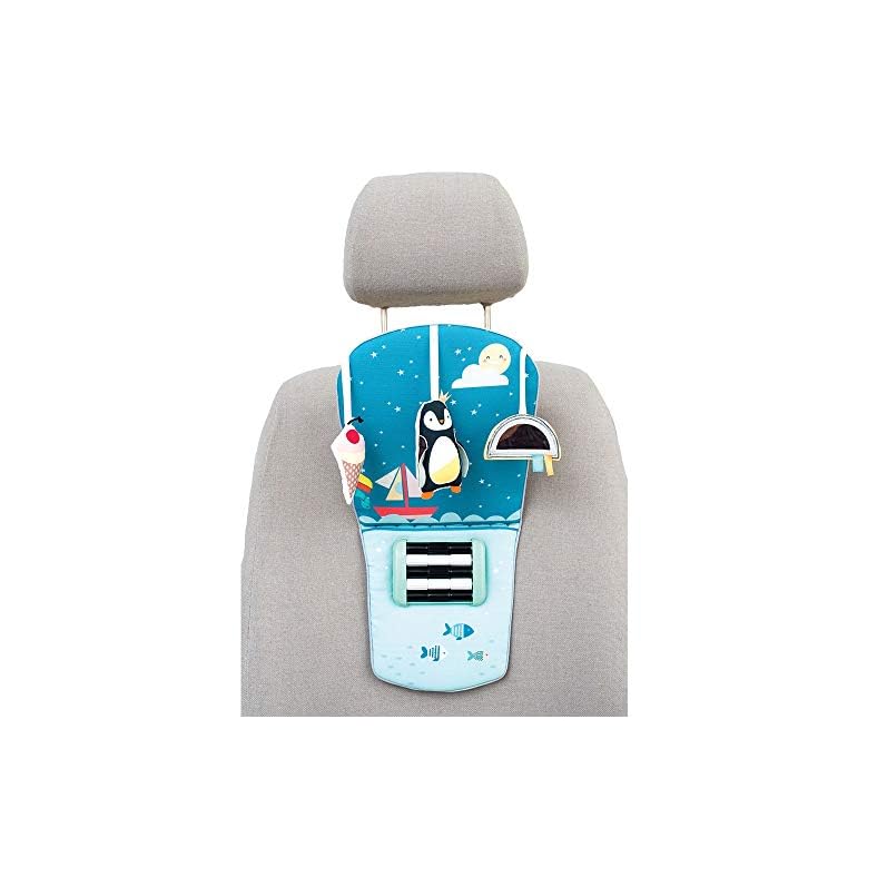 Infant Car Toy Travel Activity Center Baby Car Seat Toys for Babies 0-6 Months Arch with Mirror, Rattle, Teether Hanging…