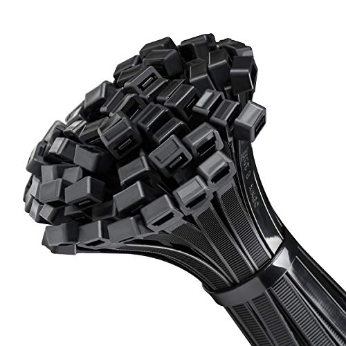 Cable Zip Ties Heavy Duty 100 PCS 12 inch Black Cable Ties UV Resistant