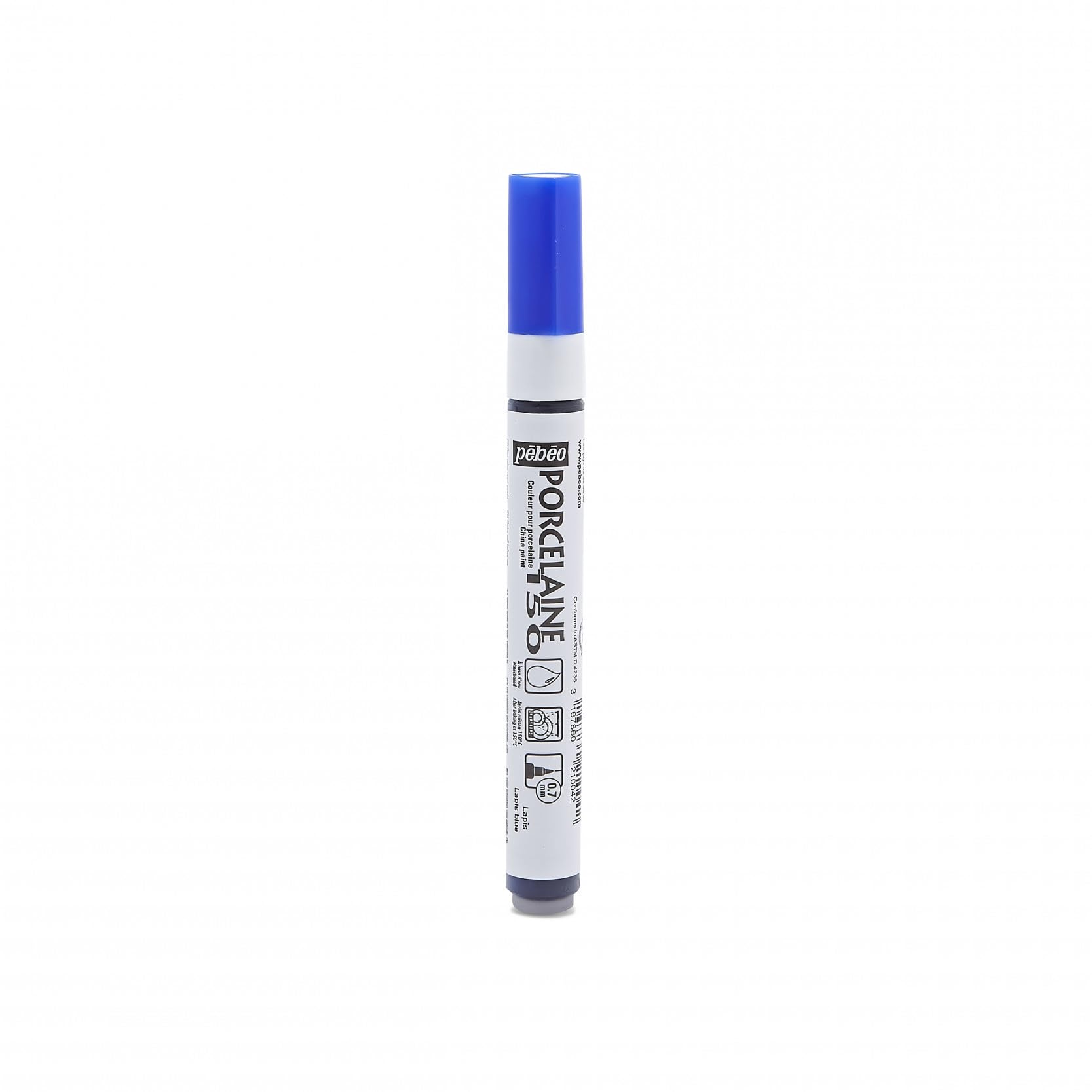 Pebeo 1-Piece Pebeo Porcelaine 150 China Paint Fine Tip Marker, Lapis Blue,Lapis Blue