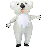 AOGOYO Inflatable Koala Costume for Adult Blow up Animal Costume Fancy Dress Jumpsuit Bear Suit for Cosplay Party Christmas Halloween Suit