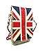 Naoki British Style Linen Mobile Cellphone Pouch Mini Messenger Shoulder Bag Coin Purse Wallet Handbag with Two Pockets for iPhone 7 7plus Galaxy note6 S7 Credit Card Keys Money etc(2 UK Flag)