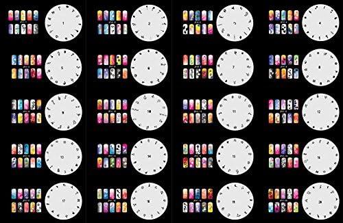 HUBEST Reuseable Airbrush Nail Art Stencil 260 Designs - 20 Template Sheets Kit Set 1