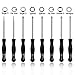 HUZTL 8 Pcs Carburetor Adjustment Tool with Case Included Pac Man/ Small Head Pac Man/ Single D/ Small Head Single D/ Double D/ Hexagon/ 7 Teeth Splined/ 21 Teeth Splined for 2 Cycle Carburetor Engine