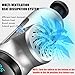 homtuzan Deep Muscle Massage Gun Fascia Gun - 4 Replaceable Heads 6 Speed Levels and LCD Muscle Stimulation Pain Relief Percussion Therapy Portable Large Capacity Power Noise Reduction (Silver)