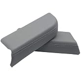 Dunhil Front Door Panel Armrest Cover Replace for Pilot 2009 2010 2011 2012 2013 Leather Armrest with Door Clip Panel Trim Removal Tool (Gray)
