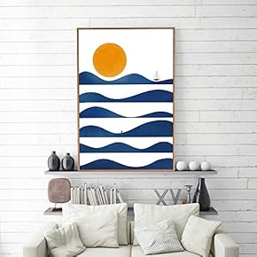 Framed Nordic Abstract Home Artwork for Living Room Bedroom