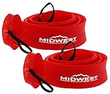 Spinning Fishing Rod Sleeve Rod Sock Cover 2 Pack By Midwest Outfitters (Red)