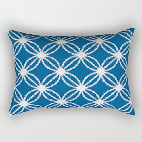 Standard Pillowcase Home Decorative Cushion Case Pillow Cover 12x20 Inches Abstract Circle Dots Rectangular Pillow