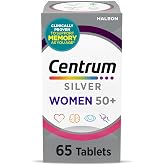 Centrum Silver Women's Multivitamin for Women 50 and Over, 65 Tablets | Contains Vitamin D3, B Vitamins, Calcium, and Antioxidants, Non-GMO Ingredients, Supports Memory and Cognition, GLP-1 Support