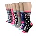 Betsey Johnson Women's 7 Pack Fashion Bow Crew Gift Box, Assorted, 9-11