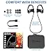 Wireless Bluetooth Headphones New m. 2018 - Best Workout Earbuds - IPX5 - Running Headphones - Sports Headphones - Bluetooth Earbuds w/Mic Noise Cancelling Headphones - Wireless (Premium Black)