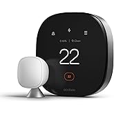ecobee New Smart Thermostat Premium with Smart Sensor and Air Quality Monitor - Programmable Wifi Thermostat - Works with Sir