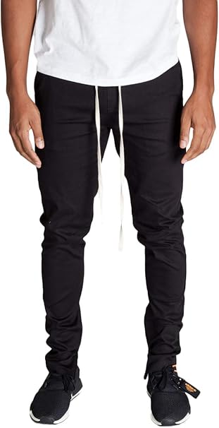 kayden k men's tapered zipper ankle jogger pants