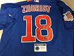 Ben Zobrist Autographed Signed Authentic Majestic Blue Chicago Cubs Jersey Certified Authentic Hologram & Coa Card