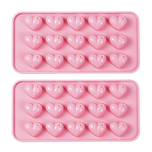 image for Webake 2 Pack Chocolate Molds，15 Cavity Candy Molds Chocolate Tray,H