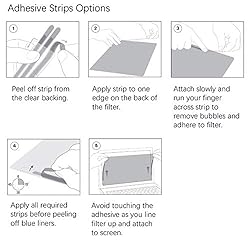 Privacy Screen Adhesive Strips and Slide Mount Tabs